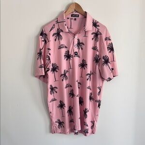 Bad Birdie Pink and Black Polo Tropical Vibe
